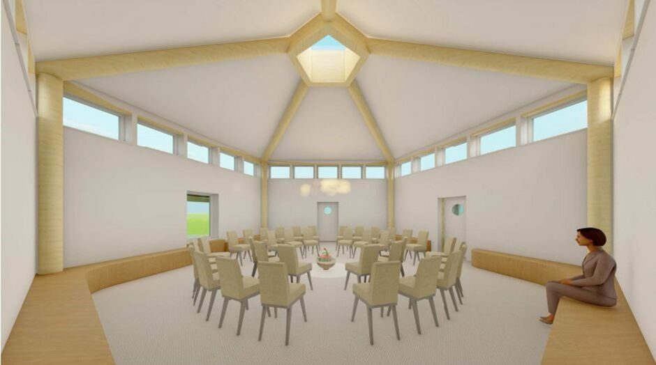 Drawing impression of what the inside of new sanctuary could look like.