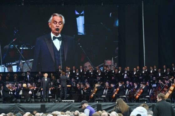 Andrea Bocelli headlined one of the concerts at Caledonian Stadium. Image Jason Hedges/DC Thomson