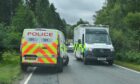 Police were called to the scene of an incident on the A86 Newtonmore to Dumgask road at around 2pm on Tuesday. Photo by Jason Hedges/DC Thomson.