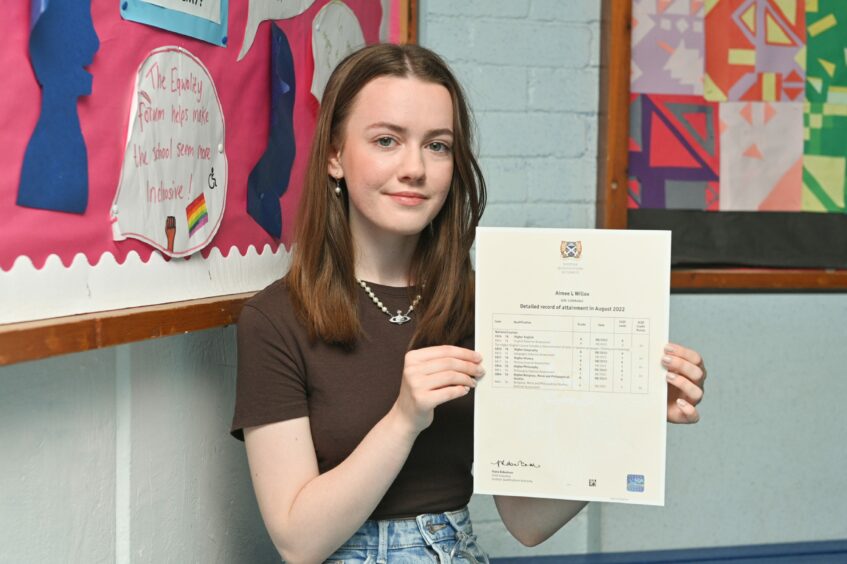Aimee Willox of Nairn Academy shares her exam results.