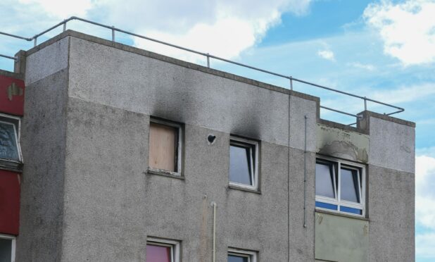 Three crews battle overnight fire at top-floor flat in Aberdeen