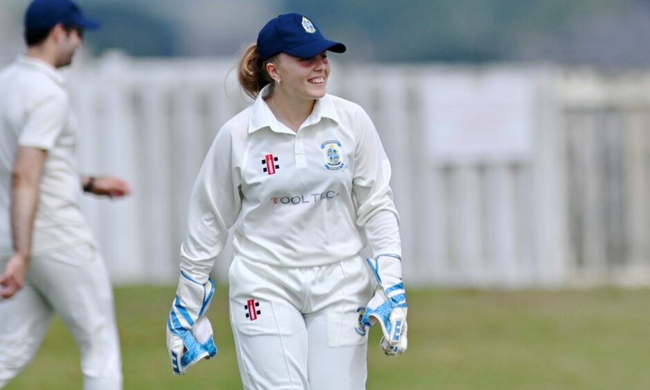 Ailsa Lister, a north-east cricketer who has signed a contract with Cricket Scotland.