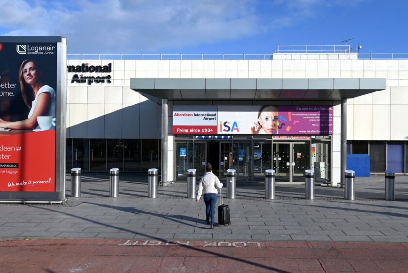 Aberdeen International Airport entrance.