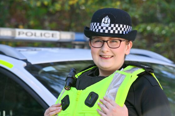 CR0037308 
PC Mhairi Meston, at Banchory Police Station, for feature on rural policing.     .....see story Felicity Donohoe     
Picture by Kami Thomson / DC Thomson         08-08-2022`