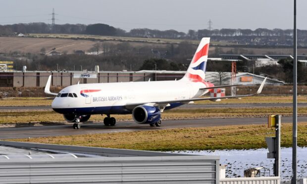 British Airways flight from Aberdeen cancelled after baggage handling vehicle hits plane