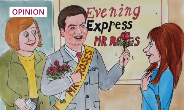 Big Brother winner Cameron Stout became the Evening Express’s Mr Roses on successive Valentine’s Days.