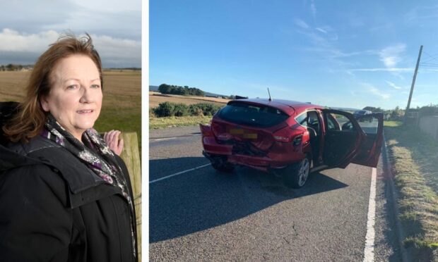 Sonya Warren was rear-ended when waiting to turn off on the A98.
