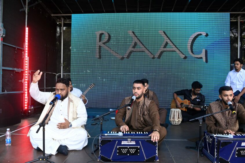 The Group Raag from London on stage at Aberdeen Mela 2022