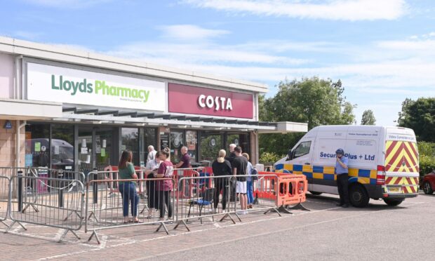 Why have barriers been put up outside Westhill Lloyd’s Pharmacy? Shopping centre explains why parent parking spaces were needed