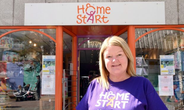Karen Milne, manager of Home-Start's charity shop on George Street in Aberdeen is looking forward to the fun day on Saturday.
Picture by Darrell Benns/DC Thomson.