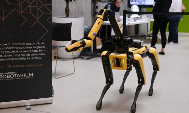 Robot dog at the Suttie Centre in Aberdeen