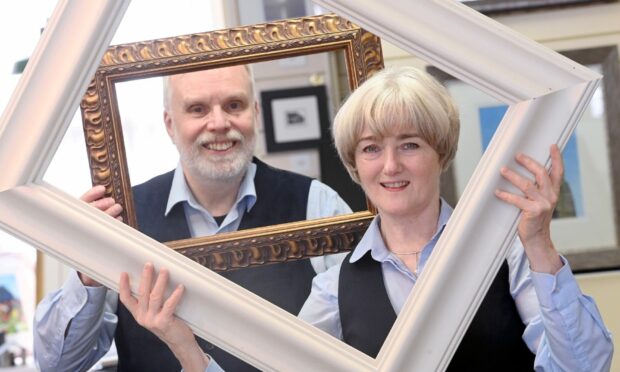 Alan and Kathy Watt of Belvidere Gallery, Rosemount Place, Aberdeen which will close at the end of the month. Image: Darrell Benns