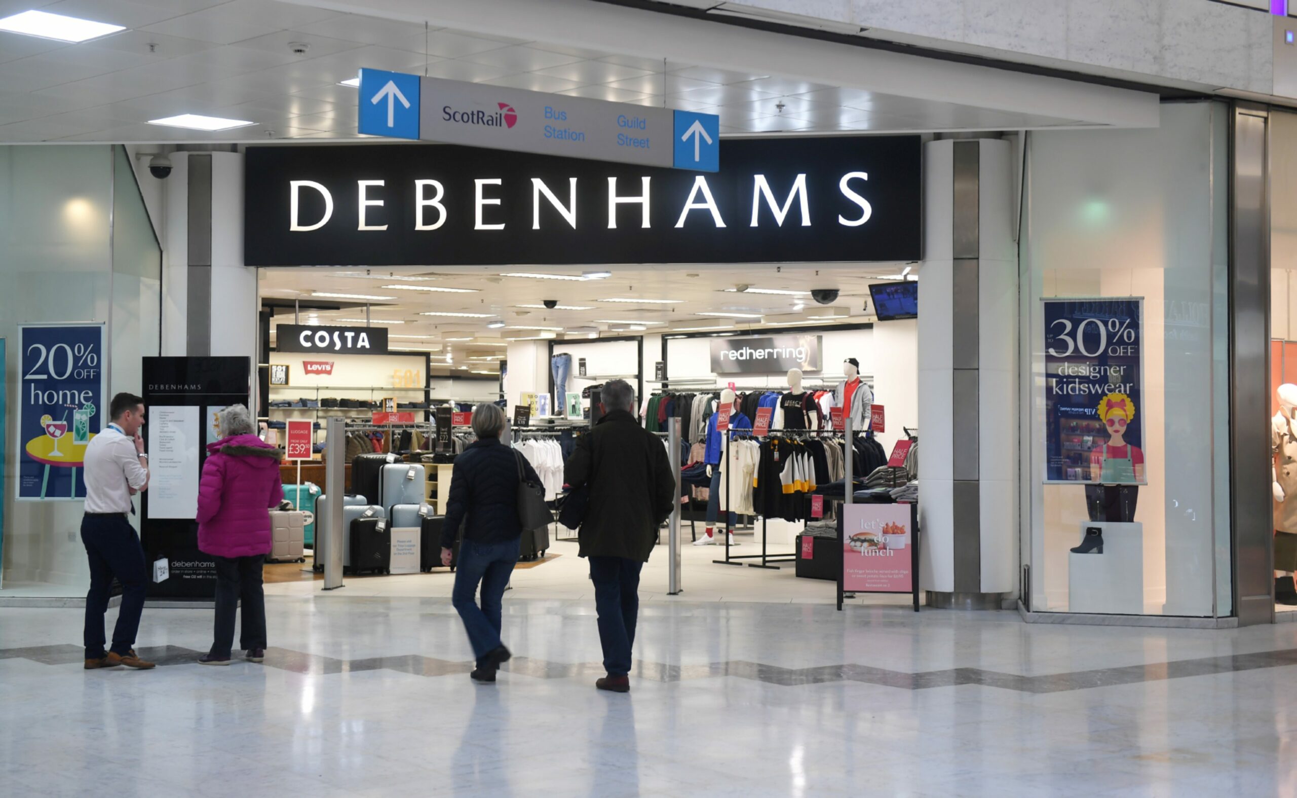 Debenhams at the Trinity Centre before the department store shut for good.