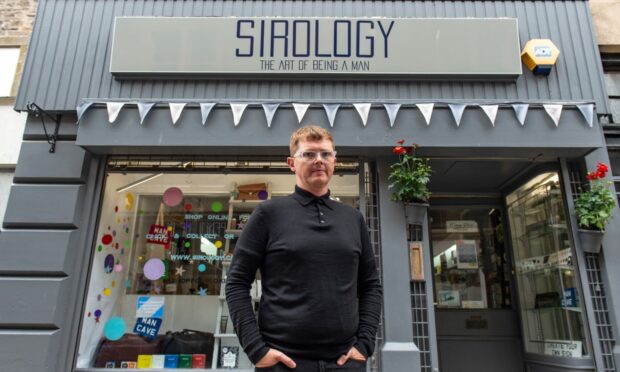 Director of Elgin gents retail shop Sirology Richard Cumming has hit out at the council. Picture by Jason Hedges.