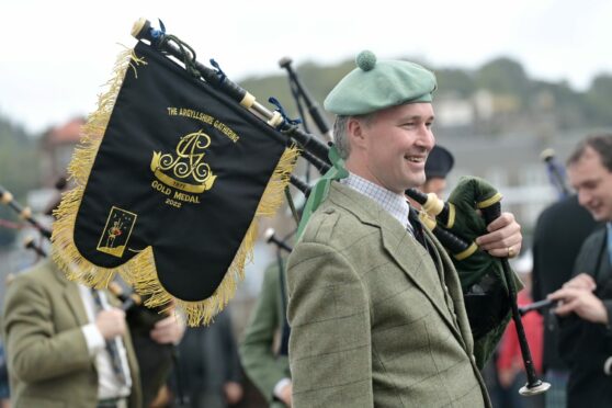 Gold medal winner Jamie Forrester of Mull at today's Oban Games. Picture by Sandy McCook