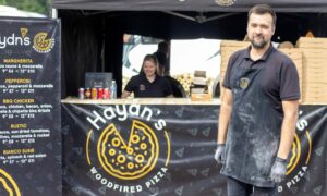 Haydn's Woodfired Pizza all set up for crowds at the recent Turriff Show.