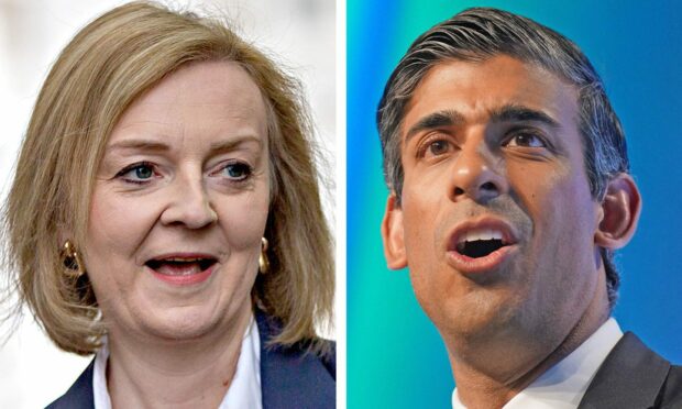 To go with story by Adele Merson. Liz Truss and Rishi Sunak are going head to head to become leader of the Conservative Party. Picture shows; Liz Truss and Rishi Sunak.. N/A. Supplied by DCT Media/PA.  Date; Unknown