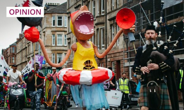 Opening parade of the 2021 Govanhill Festival, in the southside of Glasgow (Photo: Andrew Cawley/DC Thomson)