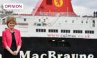First Minister Nicola Sturgeon with a CalMac ferry, pictured in 2016 (Photo: Jeff J Mitchell/PA Wire)