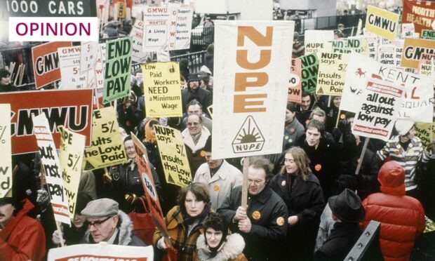 UK workers strike in the late 1970s over low pay (Photo: Peter Kemp/AP/Shutterstock)