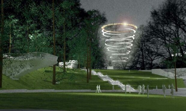An artist's impression of the new 'halo' lighting feature at UTG.