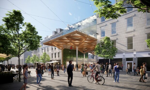 A concept image of the planned Aberdeen market - which council money chief Steve Whyte says funding is secure for. Picture by Aberdeen City Council.