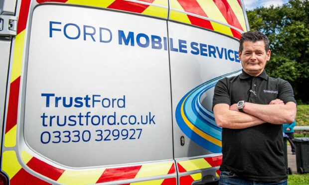 Paul Dick of TrustFord Aberdeen mobile servicing.