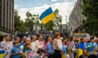 Ukrainians gathered in Aberdeen to celebrate national Independence Day. Picture by Wullie Marr / DC Thomson