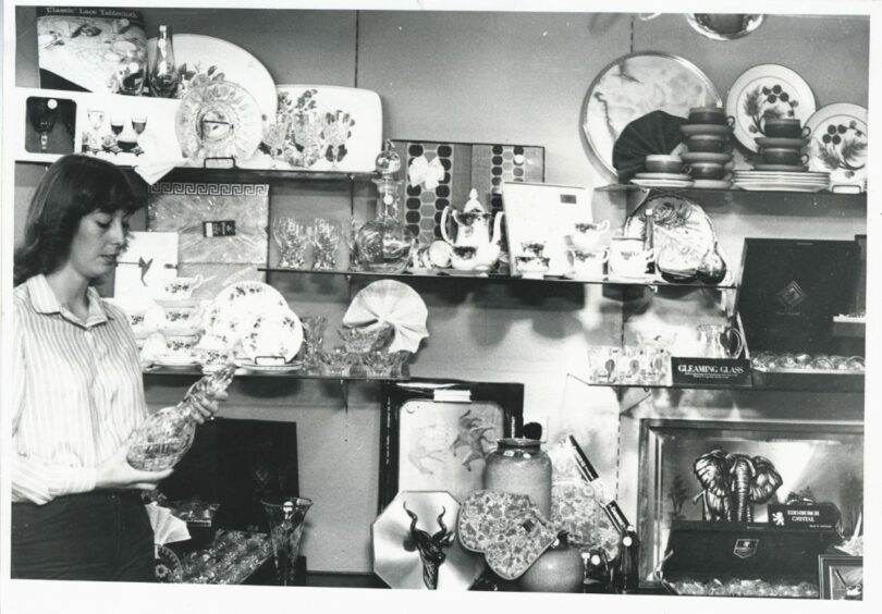 1979 - A selection of gifts at Watt and Grant, Aberdeen