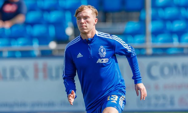 Cove's Cieran Dunne during the cinch Championship League game between Cove Rangers FC and Ayr Utd FC at Balmoral Stadium, Aberdeen, Scotland, on Saturday 20th August 2022 ( Photo by Dave Cowe )