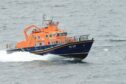 RNLI Buckie Severn-class lifeboat, the 'William Blannin' was conducting a training exercise when the alarm was raised. Image: Buckie lifeboat.