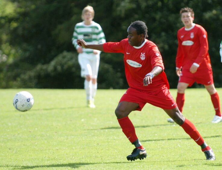 Cristiano Kisuka turned out for Aberdeen as a youngster