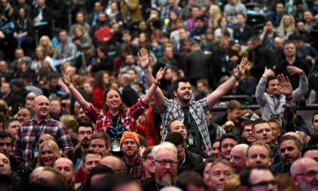 Pictured are shareholders at the Brewdog AGM held at the AECC.
Picture by DARRELL BENNS    
Pictured on 07/04/2018