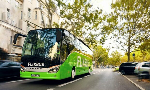 The German bus company FlixBus launched in Aberdeen two years ago. Image: FlixBus.