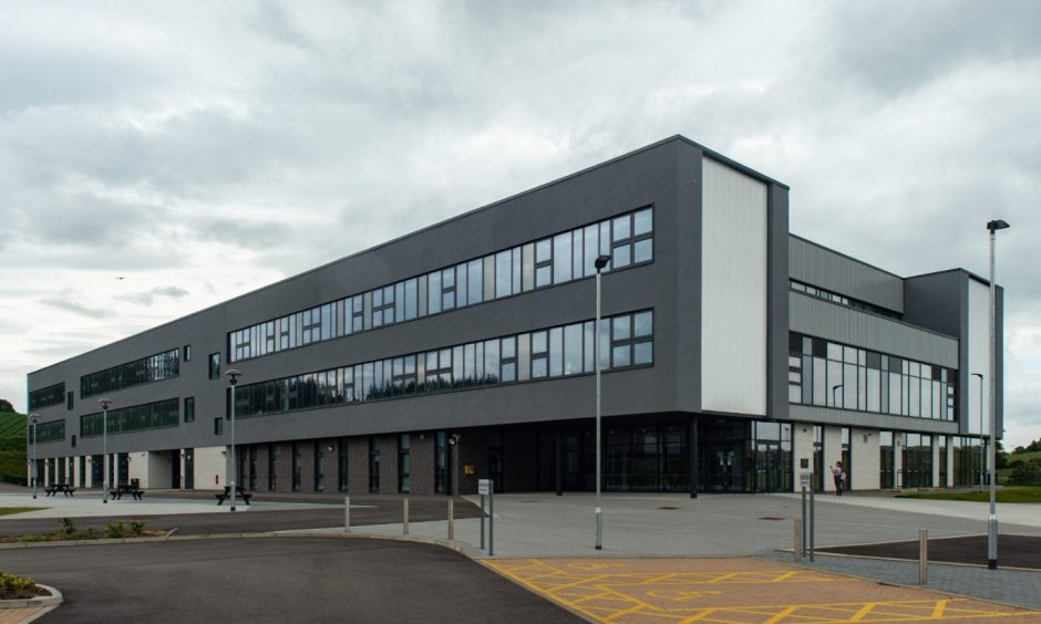 Exterior view of Elgin High School.