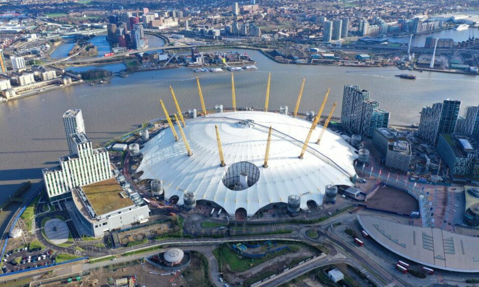 The Millennium Dome in London was built in 15 months as work at Union Terrace Gardens continues. Picture by Aerial Motion/Shutterstock.