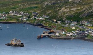 A view of Castlebay on the island of Barra.