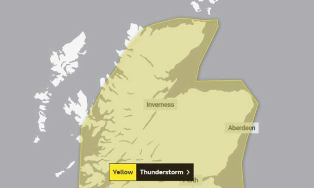 Thunderstorm warning map