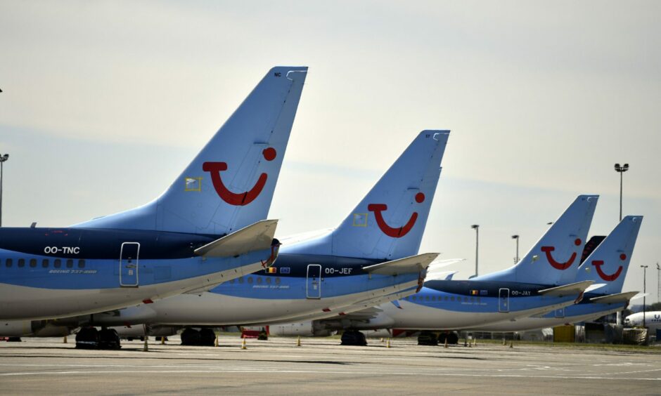 Parked aircrafts of TUI.