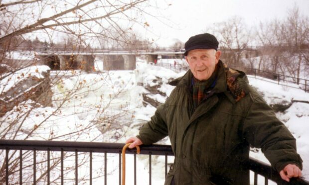 Former Banff councillor Dr Norman Allan at the frozen Rideau River, in Ottowa, Canada.