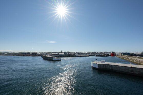 A picture of the entrance to Fraserburgh Harbour