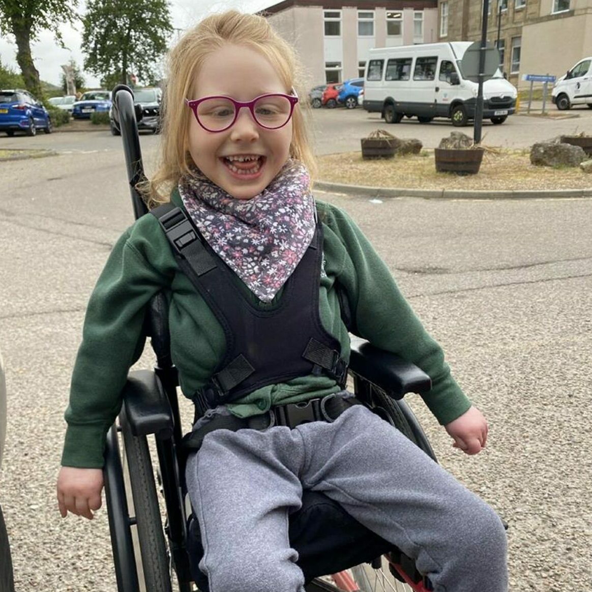 Lola, of Elgin, often faces challenges with accessibility because of her cerebral palsy. Image: Lauren Clark