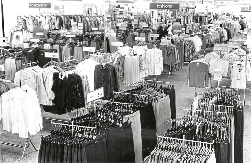The fashion department in the Union Street branch