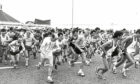 Runners at the starting line in 1987