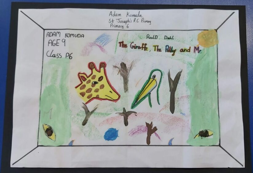 Adam, Age 9, Favourite Roald Dahl book: "The Giraffe and the Pelly and Me."