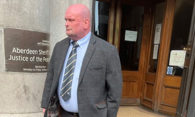 Alan McCartney outside Aberdeen Sheriff Court