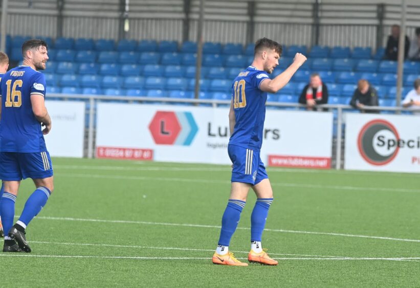 Jamie Masson pulled Cove Rangers level the first time with a long-range strike