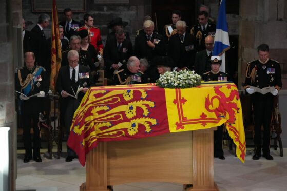 The Queen's coffin in St Giles Cathedral. Photo: Aaron Chown/PA Wire