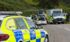 Two motorcyclists were flown to hospital following a crash on the A9 between Brora and Golspie. Pic: Scotpic