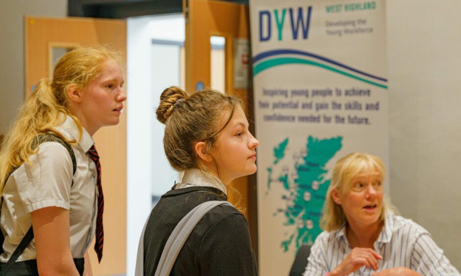 High school students were introduced to opportunities from many local employers including Mowi and Nevis Radio